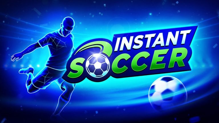 Solda şut çeken parlak bir futbolcu silueti ve arka planda hareket halindeki bulanık bir futbol topu.